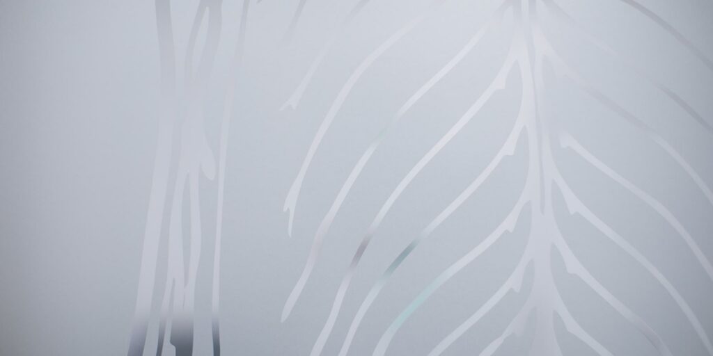 Cropped image of North Shore Radiology Glass artwork